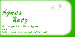 agnes metz business card